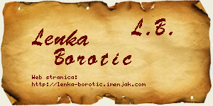 Lenka Borotić vizit kartica